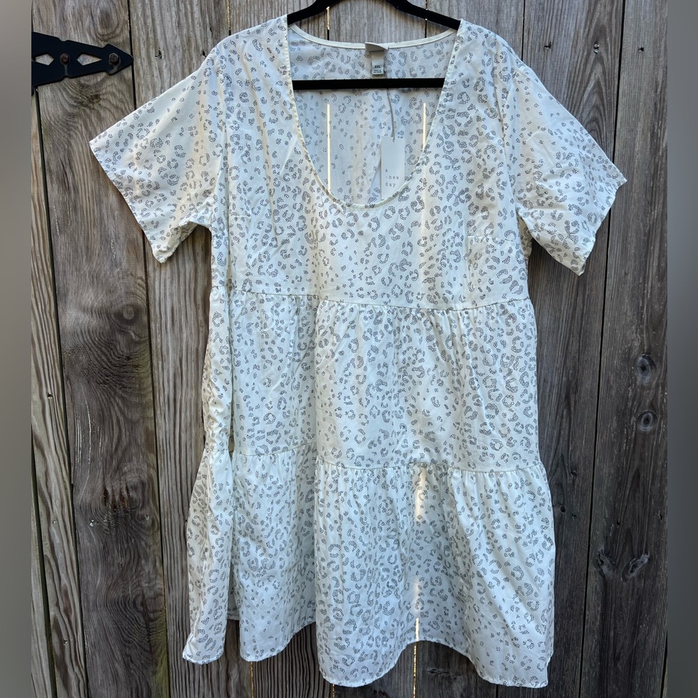 A New Day Target Black White Oversized Shirt Dress Women’s XXL NWT NEW